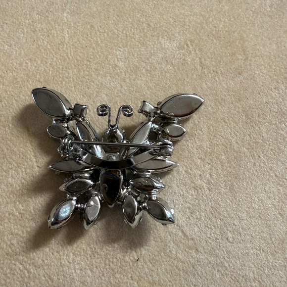 Elegant Blue Butterfly Brooch